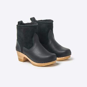 No. 6 Clogs 5" Shearling Suede Mid Heel Boot 36